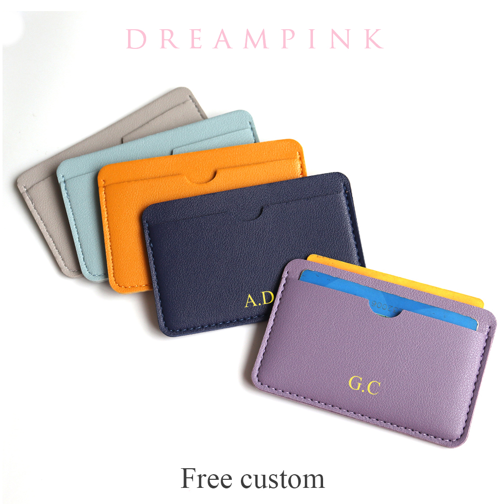 Card Top Loader - Petit porte-cartes avec Logo personnalisé, initiales
