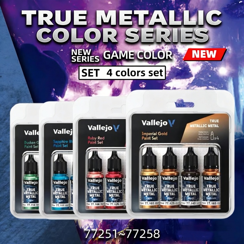 Tamiya Model Paint Set - Ensemble de peinture métallique réelle 4