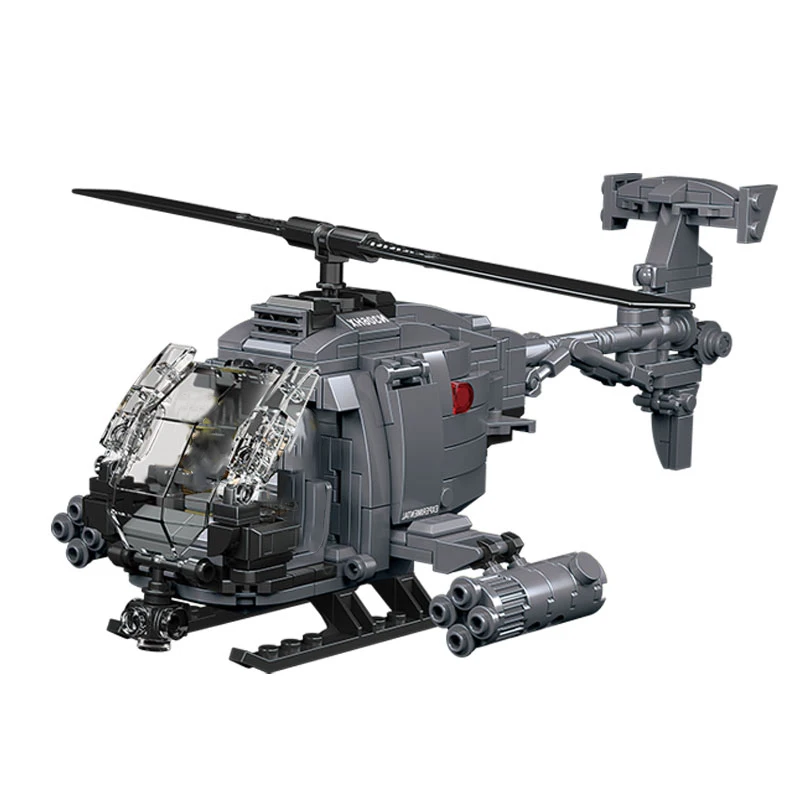 Lego Set Creator - Modèle d'hélicoptère militaire AH-6i à construire